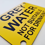 Grey Water Not Suitable For Drinking Sign Plaque - Medium