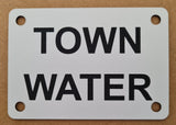 Town Water Sign Plaque - Small