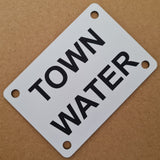 Town Water Sign Plaque - Small