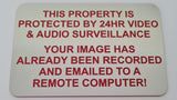 24HR Video and Audio Surveillance Sign 15cm X 10cm