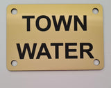 Town Water Sign Plaque - Small