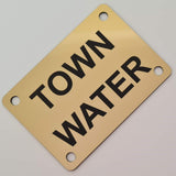 Town Water Sign Plaque - Small