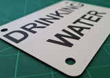 Drinking Water Sign Plaque