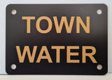 Town Water Sign Plaque - Small