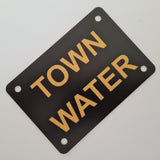 Town Water Sign Plaque - Small