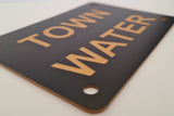 Town Water Sign Plaque - Small