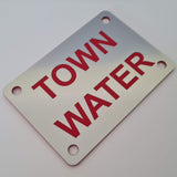 Town Water Sign Plaque - Small