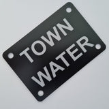 Town Water Sign Plaque - Small