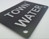 Town Water Sign Plaque - Small