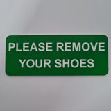 Please Remove Your Shoes Sign Plaque - Large