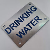 Drinking Water Sign Plaque