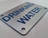 Drinking Water Sign Plaque