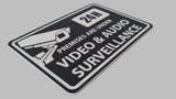 Premises are under Video and Audio Surveillance Sign Plaque - Large