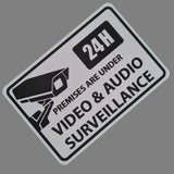 Premises are under Video and Audio Surveillance Sign Plaque - Small