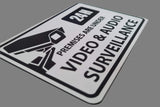 Premises are under Video and Audio Surveillance Sign Plaque - Large