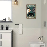 ARE YOU POOPING? - CATS - UV Printed Metal Sign - 20cm by 30cm