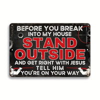 Get Right With Jesus Warning - UV Printed Metal Sign - 30cm by 20cm