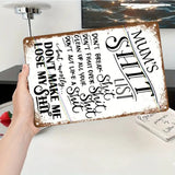 MUM'S SHIT LIST - UV Printed Metal Sign - 20cm by 30cm