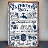 BATHROOM Rules | UV Printed Novelty Metal Sign | 20cm by 30cm