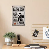 This is a Bathroom - Not an Internet Cafe | UV Printed Novelty Metal Sign | 20cm by 30cm