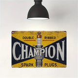 Champion Spark Plugs - UV Printed Metal Sign - 30cm by 20cm