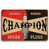 Champion Spark Plugs - UV Printed Metal Sign - 30cm by 20cm