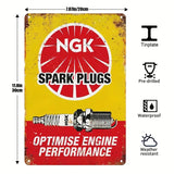 NGK Spark Plugs - UV Printed Metal Sign - 20cm by 30cm