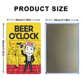 BEER O'CLOCK - UV Printed Metal Sign - 20cm by 30cm