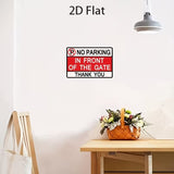 NO PARKING In Front of the Gate - Thank You - UV Printed Metal Sign - 30cm by 20cm