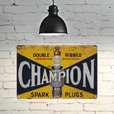 Champion Spark Plugs - UV Printed Metal Sign - 30cm by 20cm