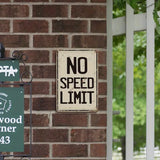 NO SPEED LIMIT - UV Printed Metal Sign - 20cm by 30cm