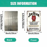 Jim Beam Kentucky Straight Bourbon Whiskey - UV Printed Metal Sign - 20cm by 30cm