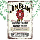 Jim Beam Kentucky Straight Bourbon Whiskey - UV Printed Metal Sign - 20cm by 30cm