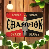 Champion Spark Plugs - UV Printed Metal Sign - 30cm by 20cm