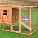 WARNING - This Property is Protected by Highly Trained Chickens - UV Printed Novelty Metal Sign - 30cm by 20cm