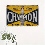 Champion Spark Plugs - UV Printed Metal Sign - 30cm by 20cm