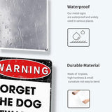 WARNING Forget The Dog Beware of WIFE - UV Printed Metal Sign - 20cm by 30cm