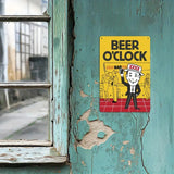 BEER O'CLOCK - UV Printed Metal Sign - 20cm by 30cm