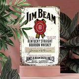 Jim Beam Kentucky Straight Bourbon Whiskey - UV Printed Metal Sign - 20cm by 30cm