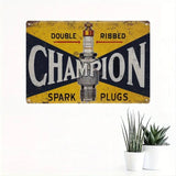 Champion Spark Plugs - UV Printed Metal Sign - 30cm by 20cm