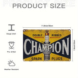 Champion Spark Plugs - UV Printed Metal Sign - 30cm by 20cm