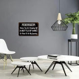 NO SOLICITING - Unless you are Dropping off a Bottle of Wine - UV Printed Novelty Metal Sign - 30cm by 20cm