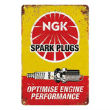 NGK Spark Plugs - UV Printed Metal Sign - 20cm by 30cm