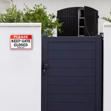 Please Keep Gate Closed - Thank you! - UV Printed Metal Sign - 30cm by 20cm