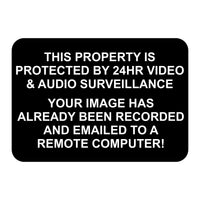 24HR Video and Audio Surveillance Sign