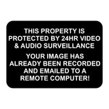 24HR Video and Audio Surveillance Sign