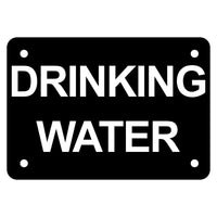 Drinking Water Sign Plaque