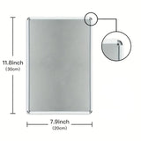 Rectangular sign rear with dimensions labeled on a white background