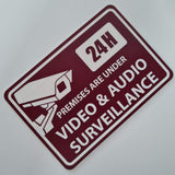 Premises are under Video and Audio Surveillance Sign Plaque - Medium