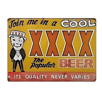Join me in a Cool XXXX Beer - UV Printed Metal Sign - 30cm by 20cm